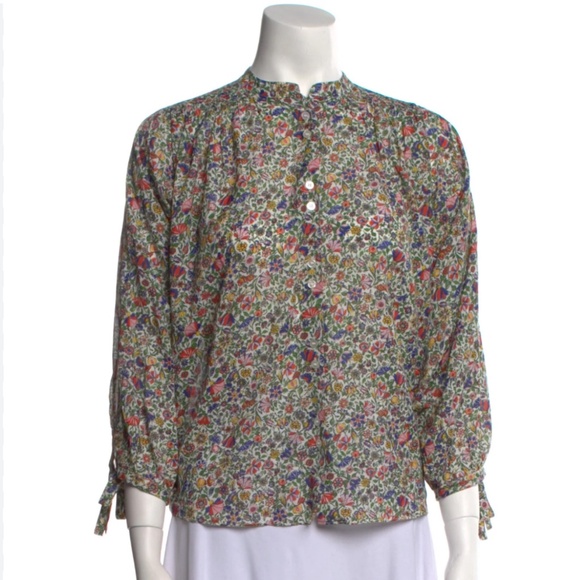 Doen floral button down cotton shirt - Picture 1 of 2